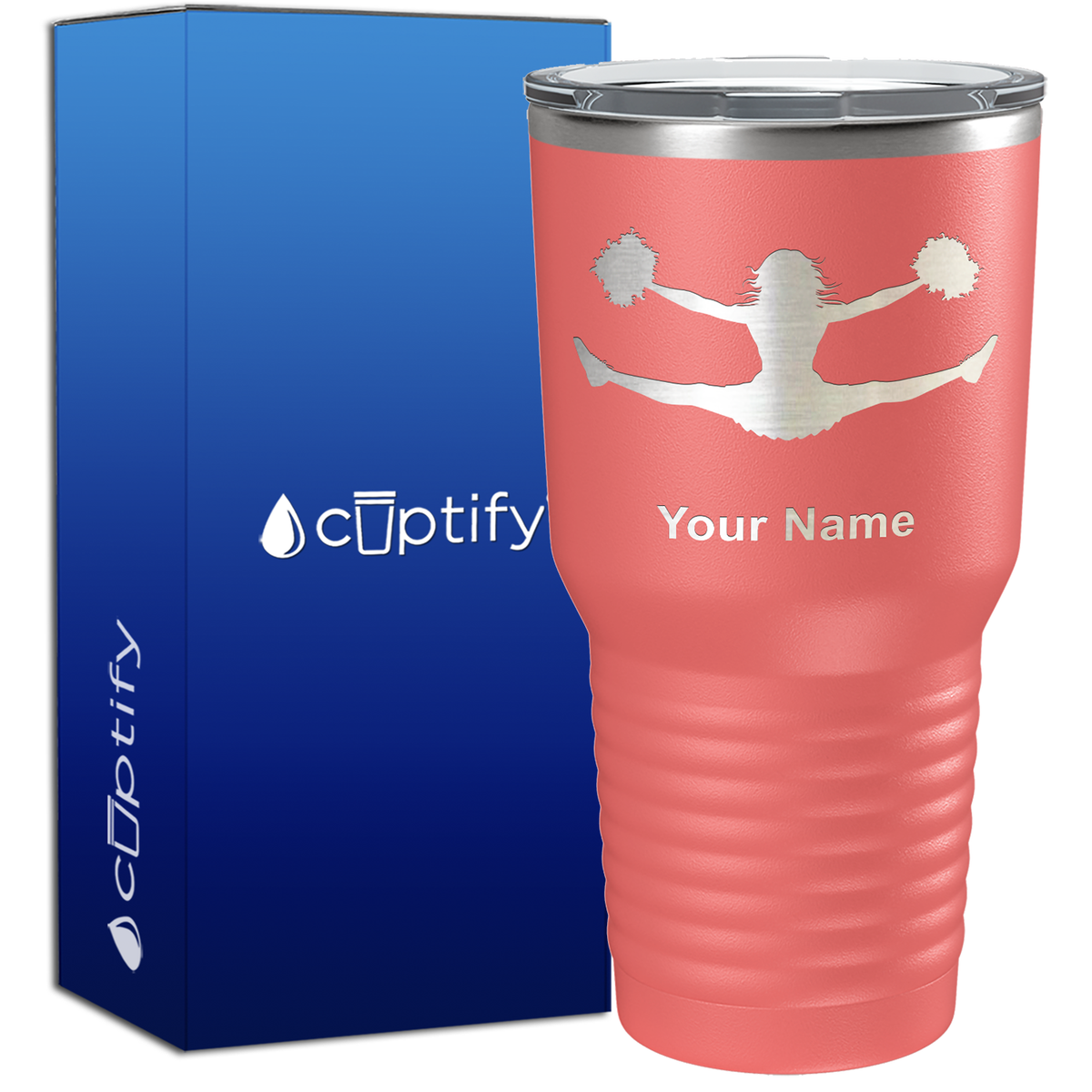 Personalized Cheerleader Flyer 30oz Cheer Tumbler