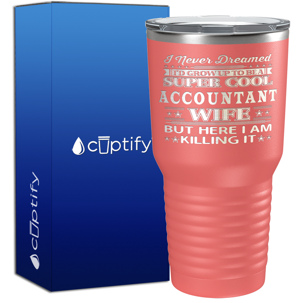 Accountant Wife on 30oz Stainless Steel Tumbler
