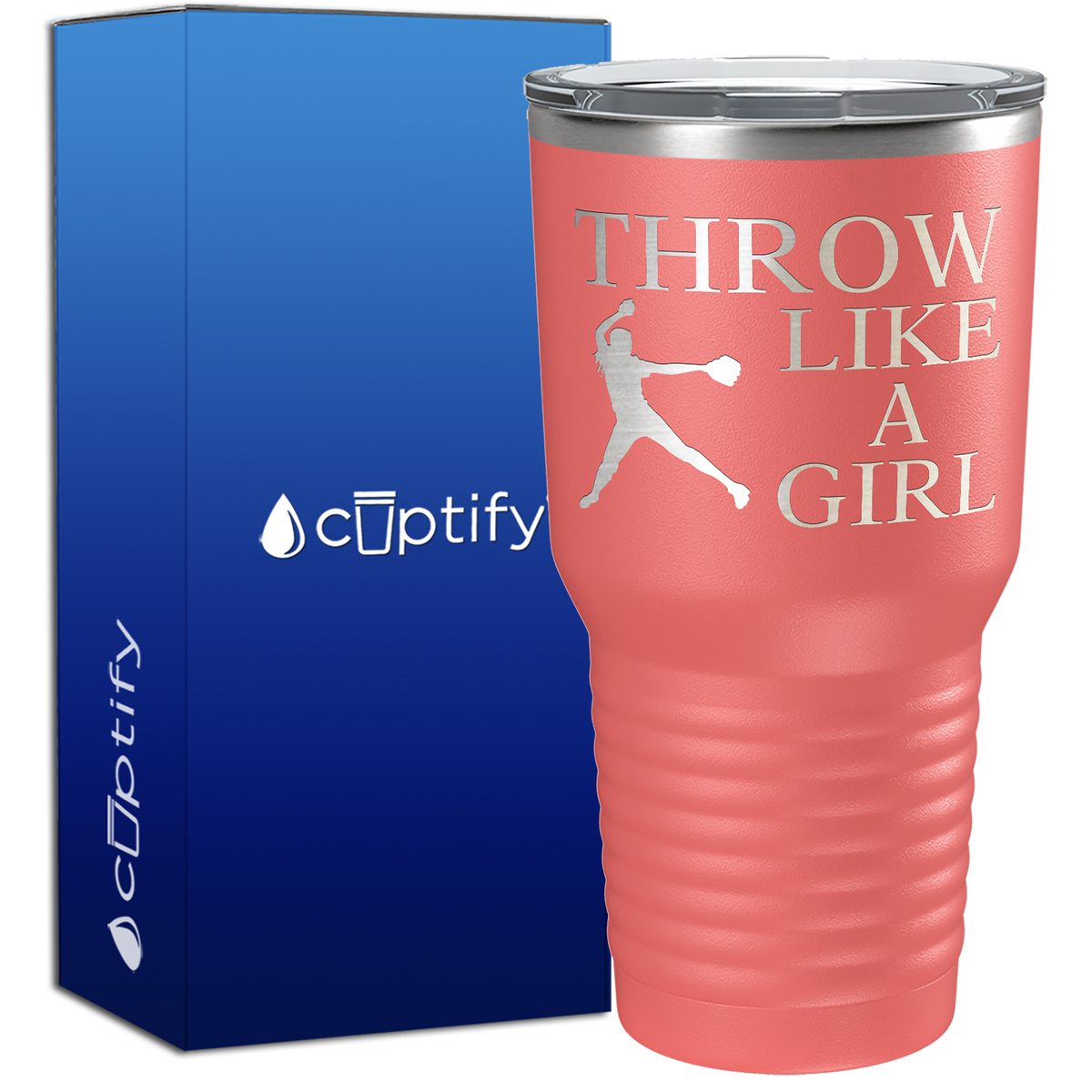 Throw Like a Girl 30oz Softball Tumbler