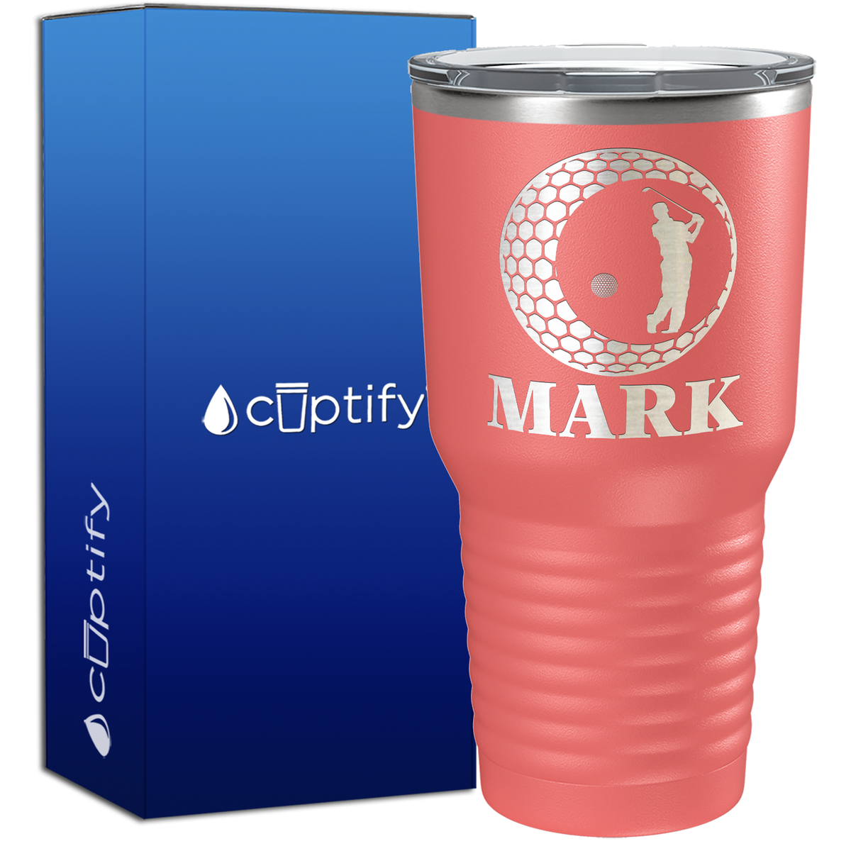 Personalized Golfer in Ball 30oz Golf Tumbler