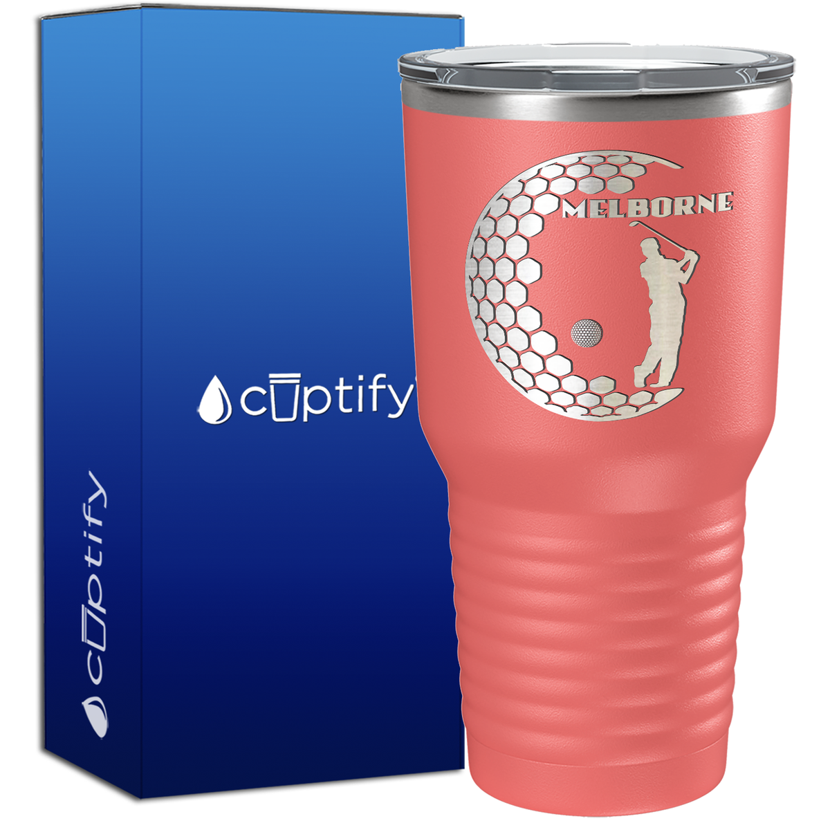 Personalized Golfer in Half Ball 30oz Golf Tumbler
