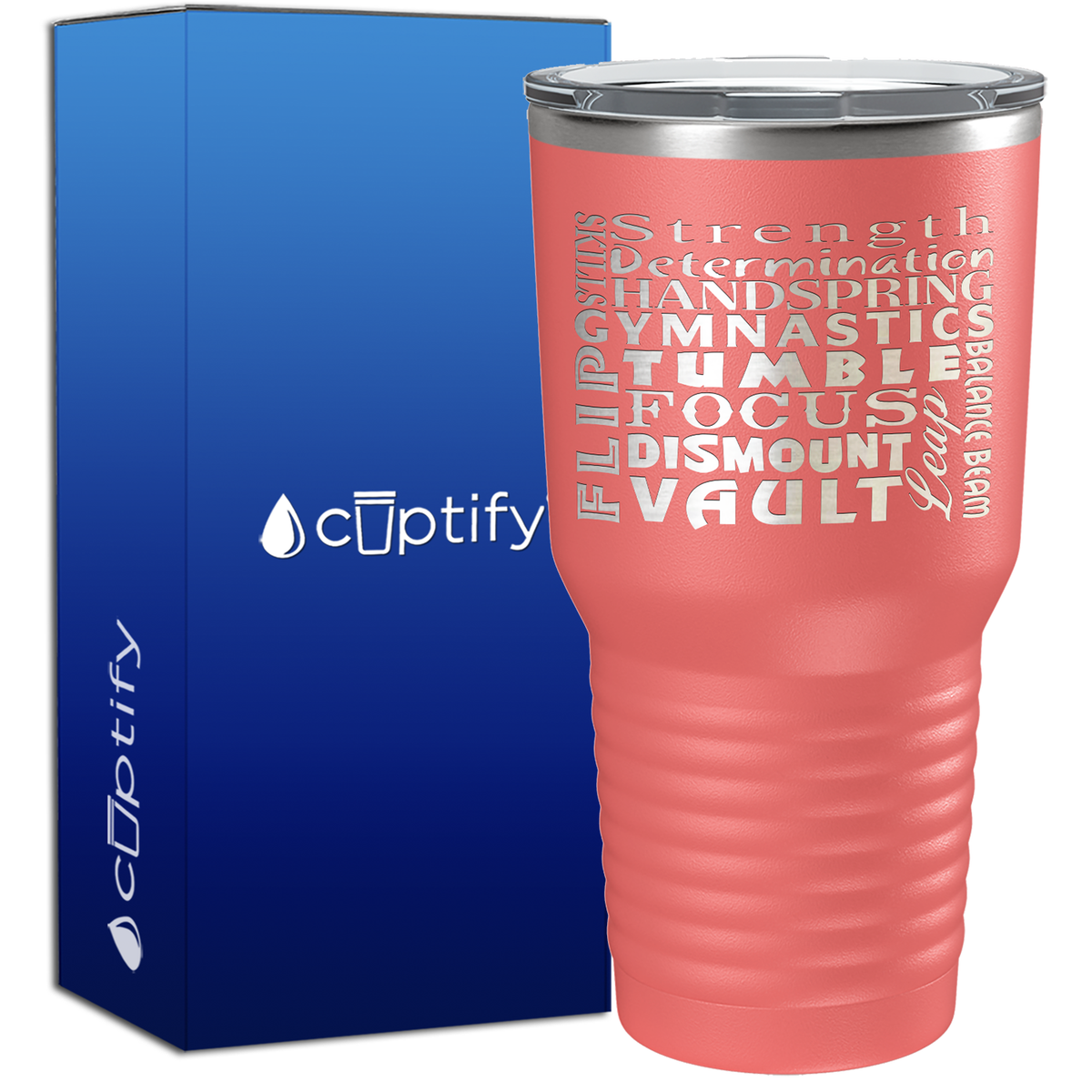 Gymnastics Strength and Focus 30oz Gymnastics Tumbler