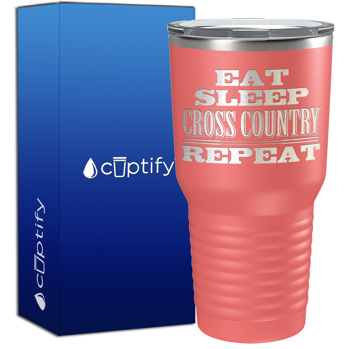 Eat Sleep Cross Country Repeat 30oz Cross Country Tumbler