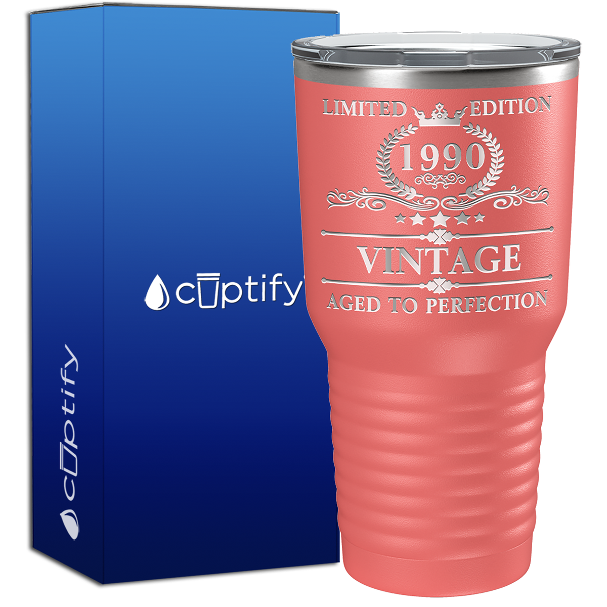 1990 Limited Edition Aged to Perfection 35th Birthday 35 Years Old 30oz Vintage Tumbler