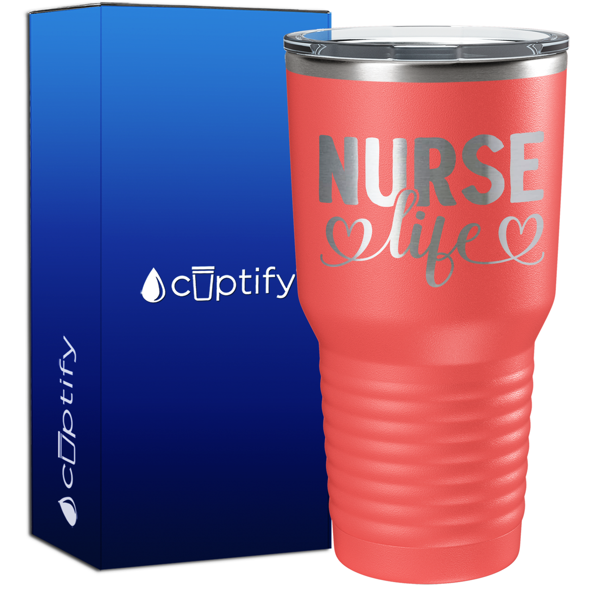 Nurse Life Hearts 30oz Nurse Tumbler
