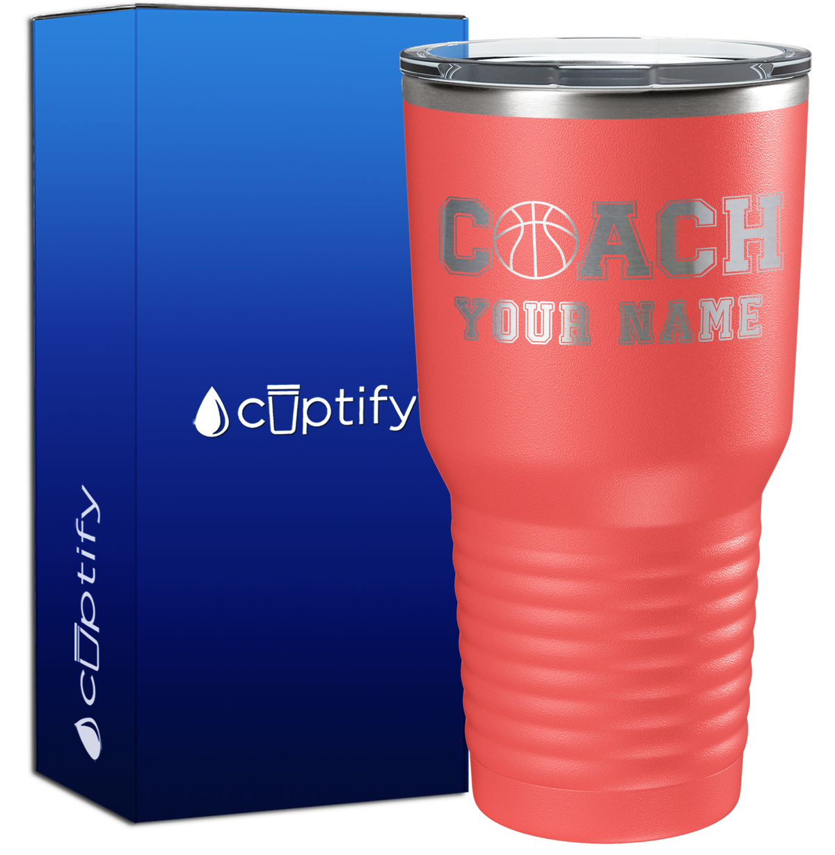 Personalized Coach Basketball 30oz Coach Tumbler
