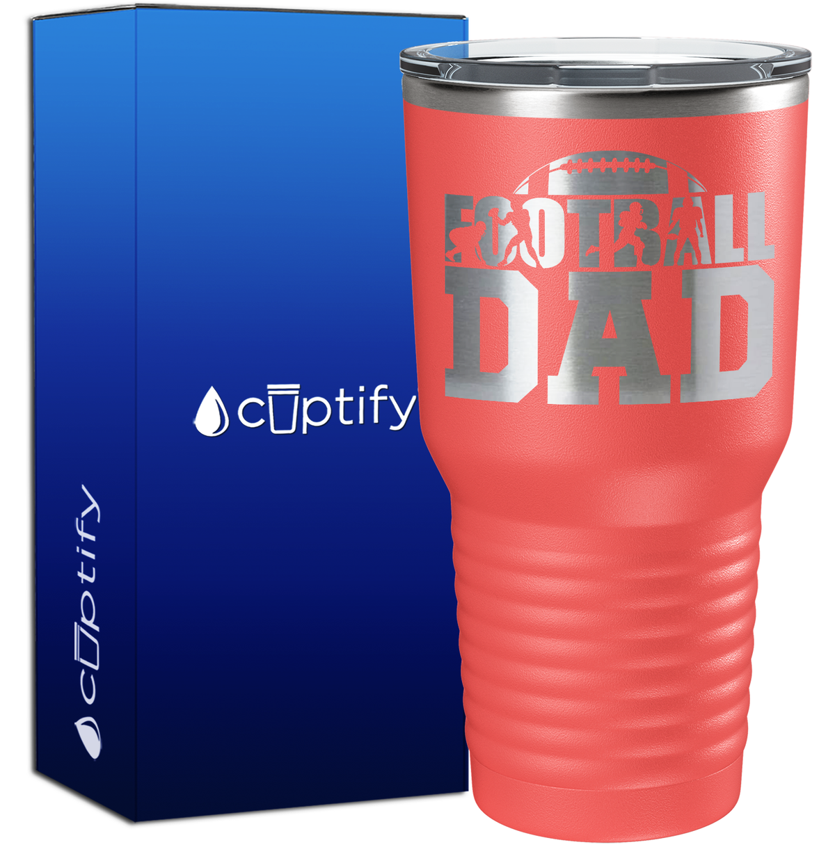 Football Dad 30oz Football Tumbler