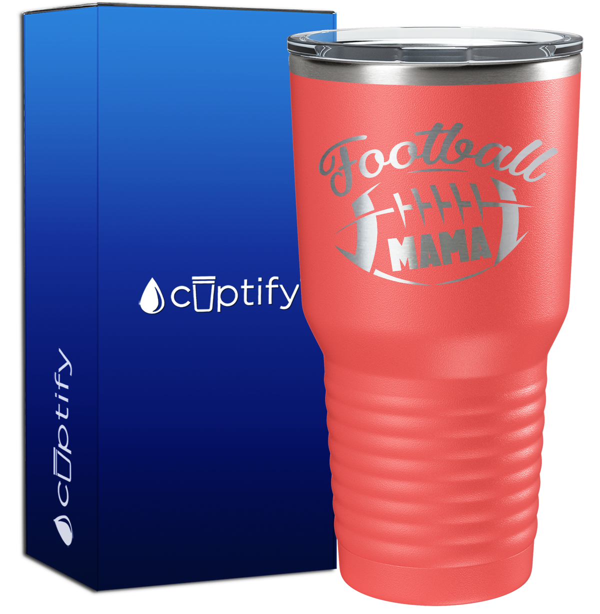 Football Mama 30oz Football Tumbler