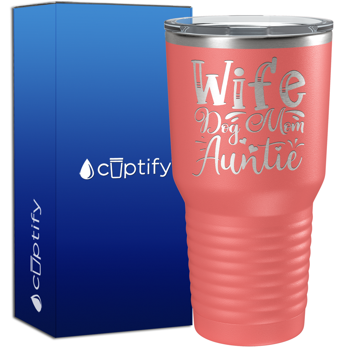Wife Dog Mom Auntie 30oz Aunt Tumbler