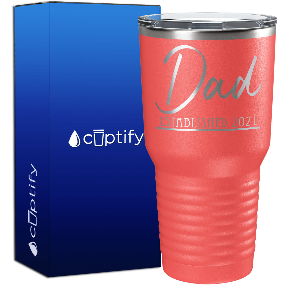 Dad Established 30oz New Baby Tumbler