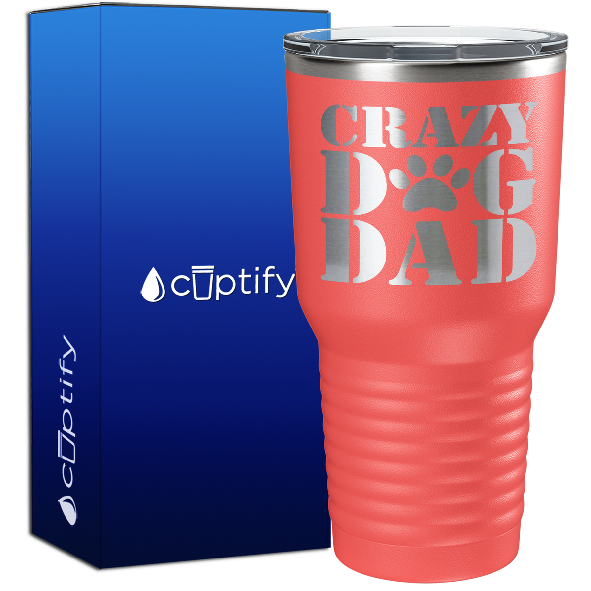 Crazy Dog Dad 30oz Dogs Tumbler