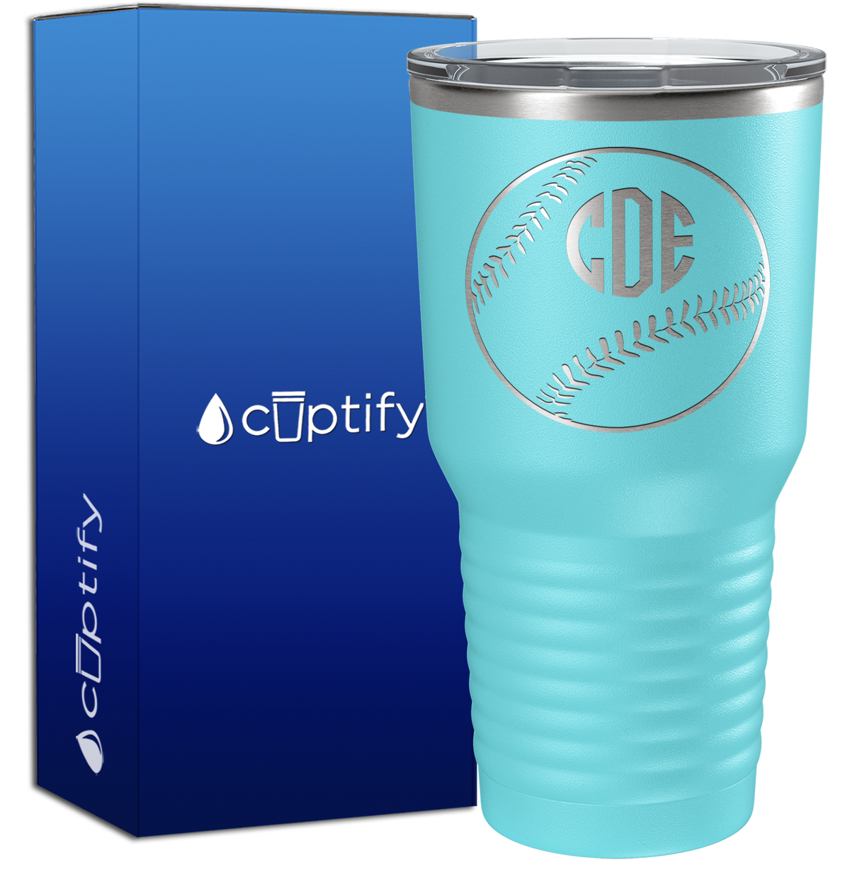 Baseball Monogram 30oz Baseball Tumbler