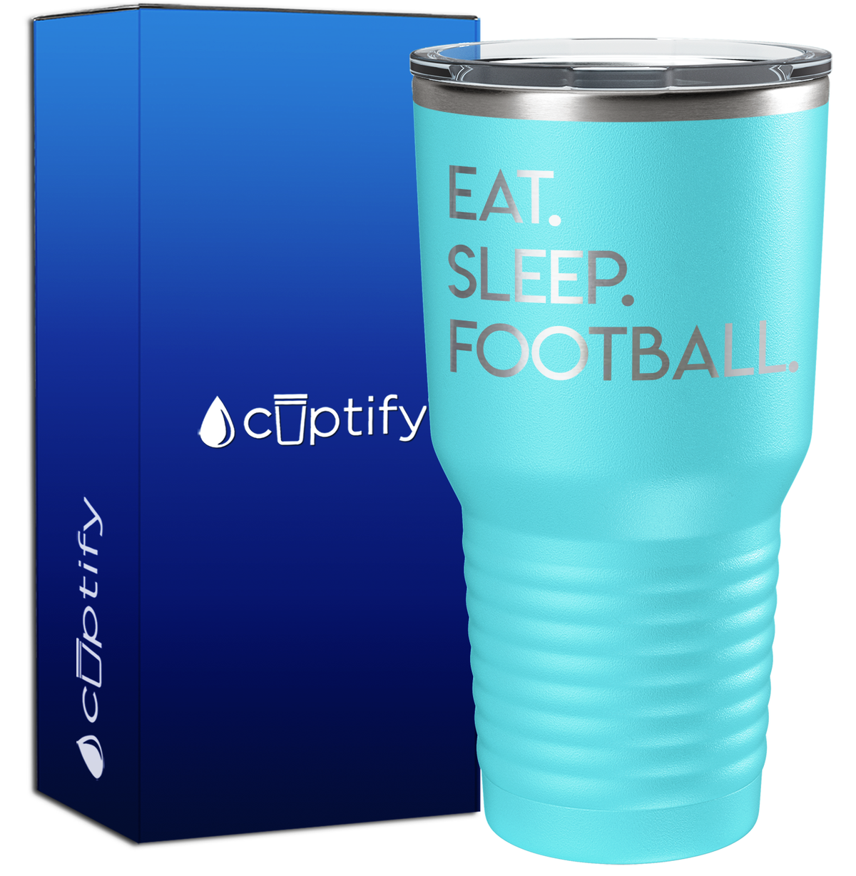 Eat Sleep Football 30oz Football Tumbler