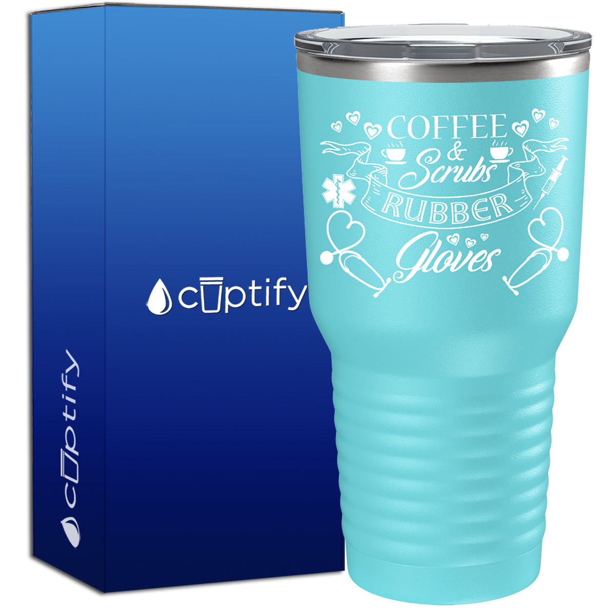 Coffee Scrubs and Rubber Gloves  Nurse Tumbler