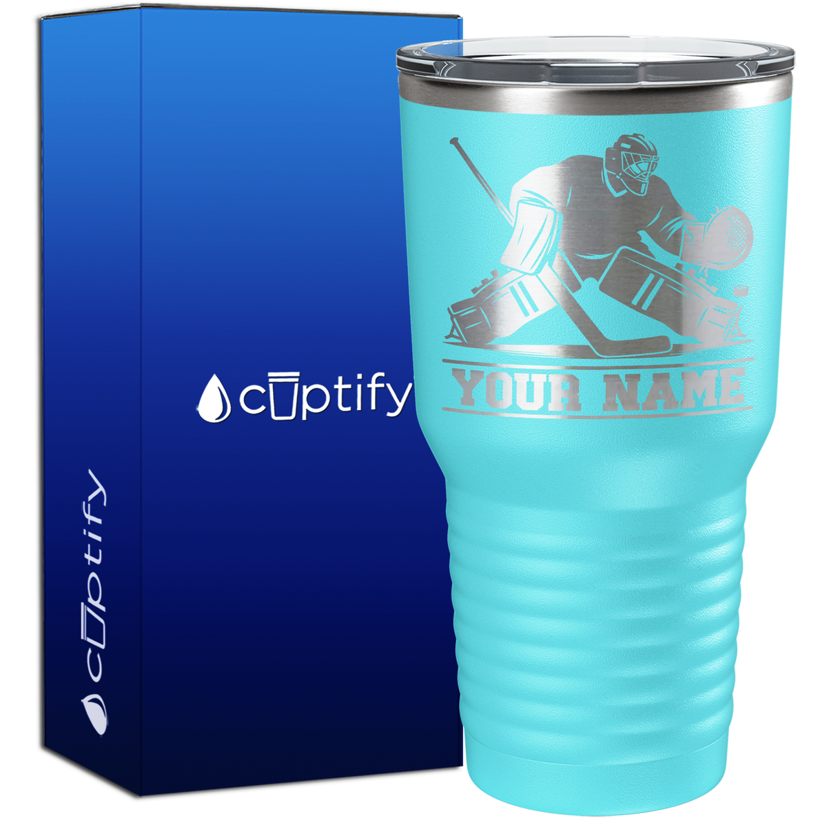 Personalized Hockey Goalie 30oz Hockey Tumbler