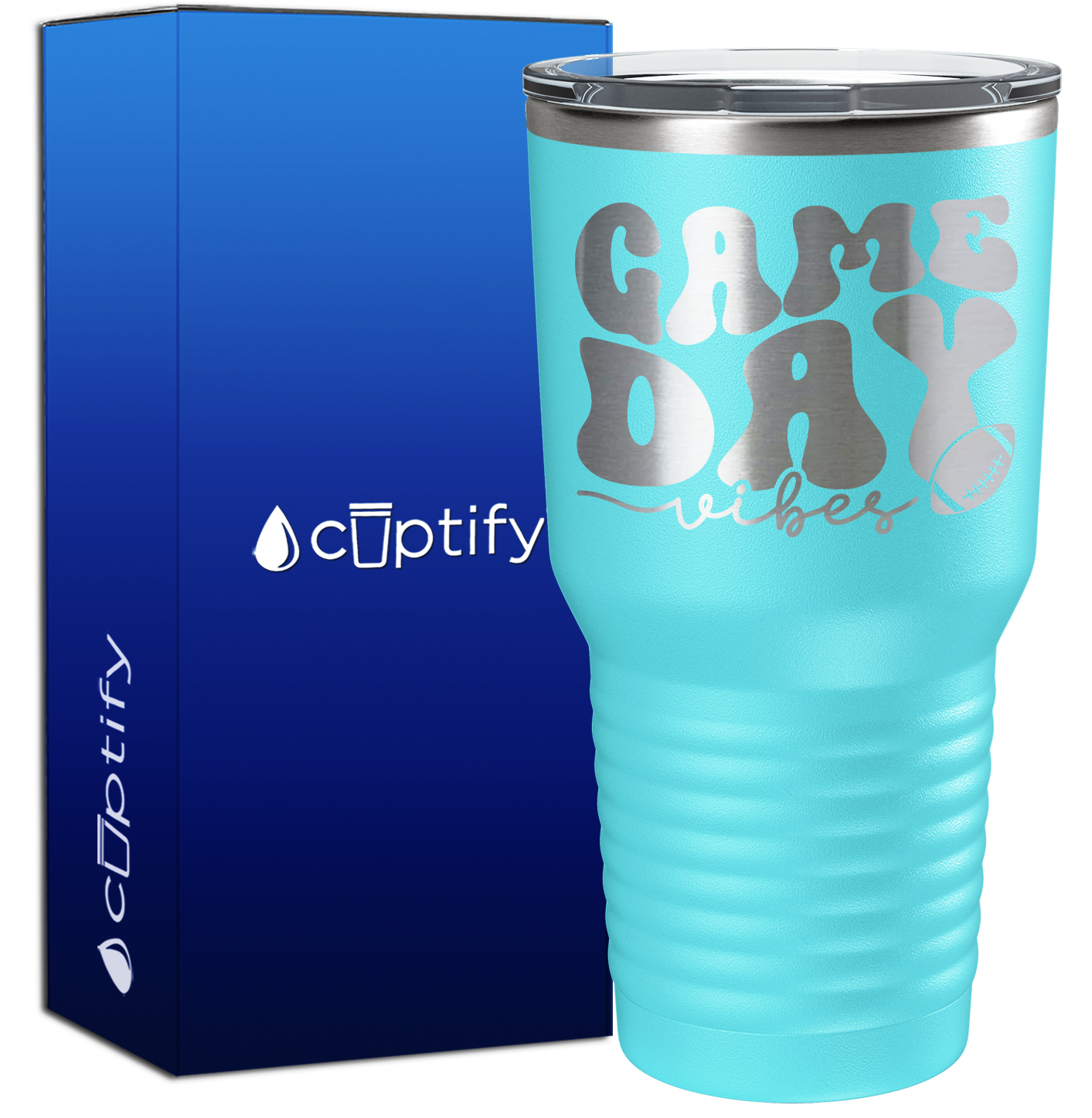 Game Day Vibes Football 30oz Football Tumbler