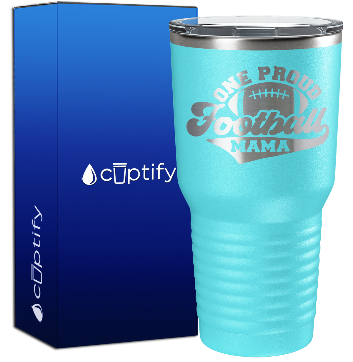 One Proud Football Mama 30oz Football Tumbler