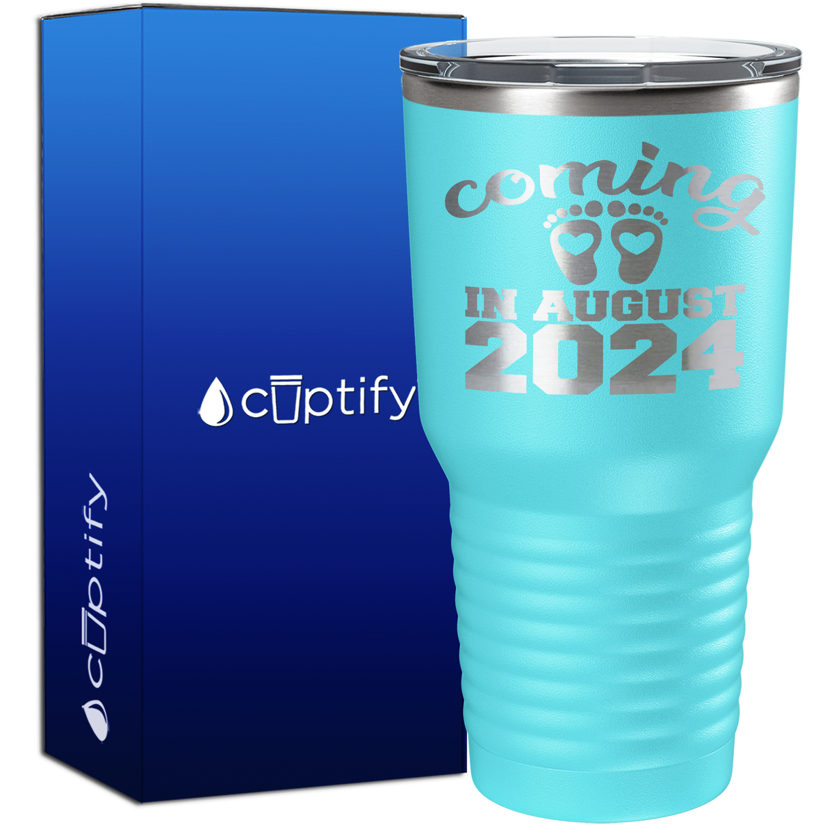 Personalized Baby Coming on Due Date 30oz New Baby Tumbler