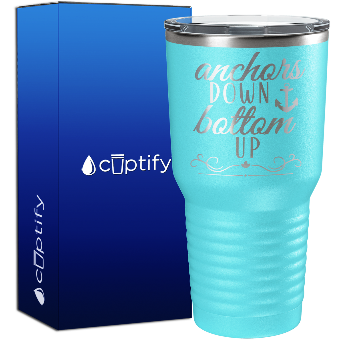Anchors Down Bottoms Up 30oz Anchor Tumbler