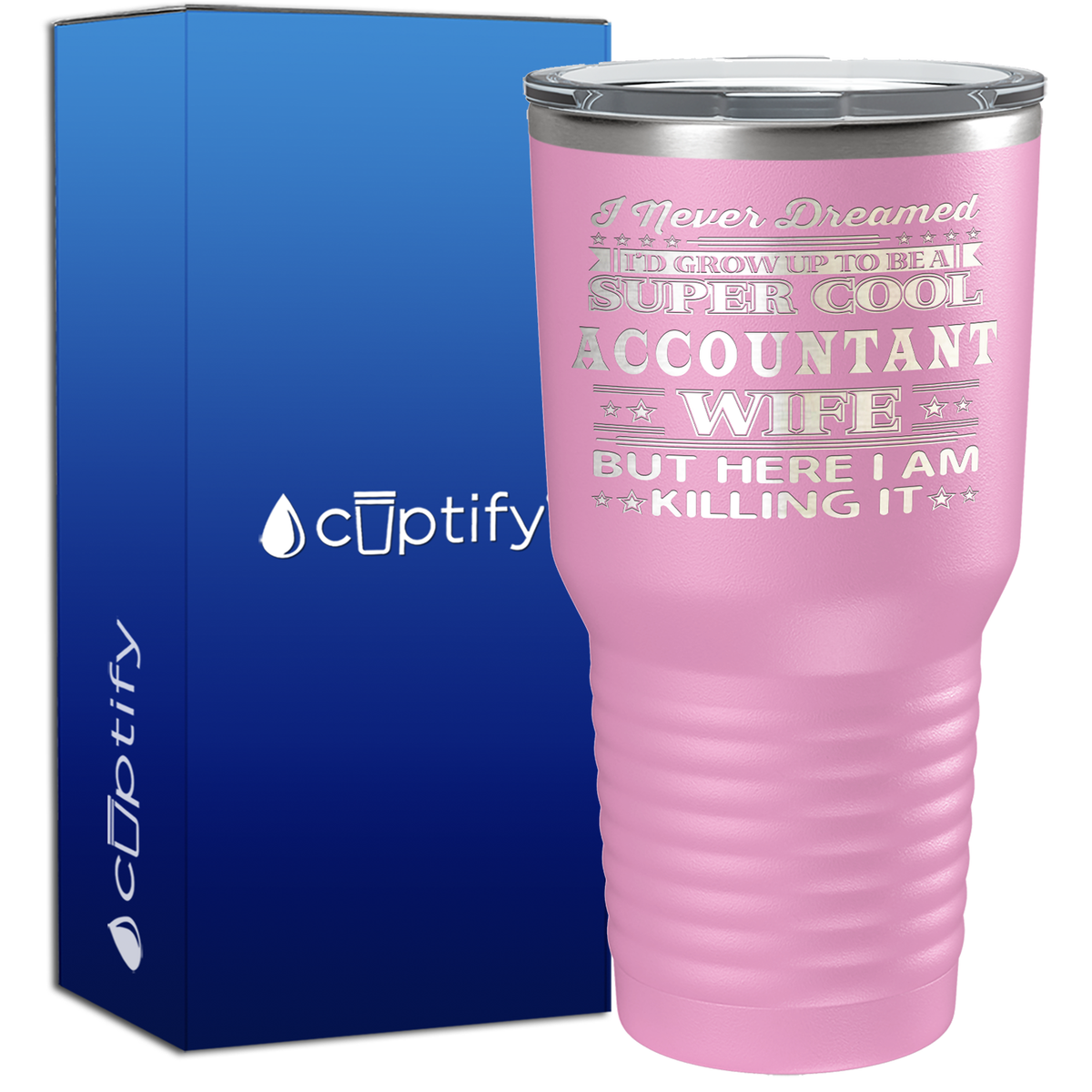 Accountant Wife on 30oz Stainless Steel Tumbler