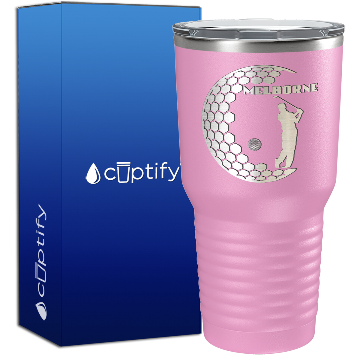 Personalized Golfer in Half Ball 30oz Golf Tumbler