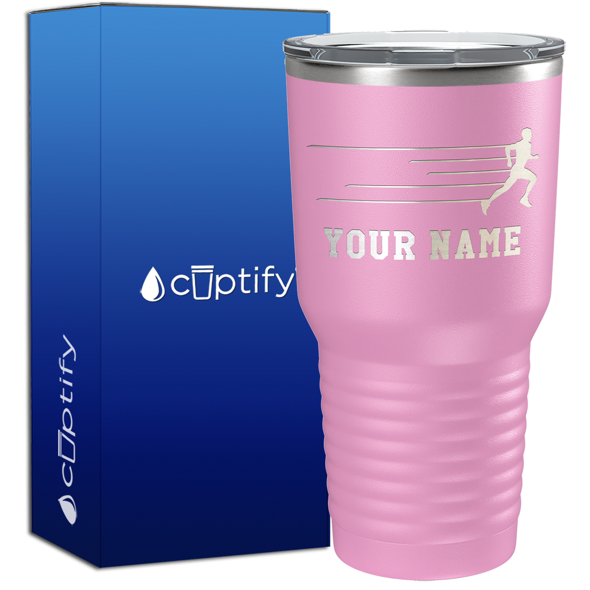 Personalized Running Man Cross Country 30oz Cross Country Tumbler