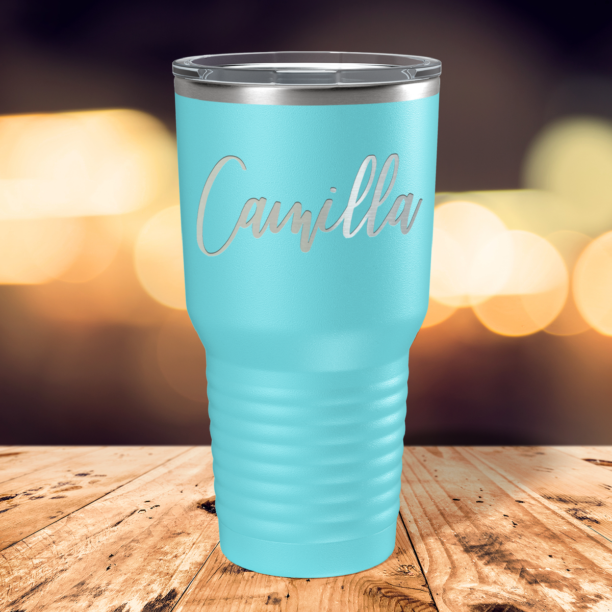 Personalized Lite Blue 30oz Engraved Tumbler