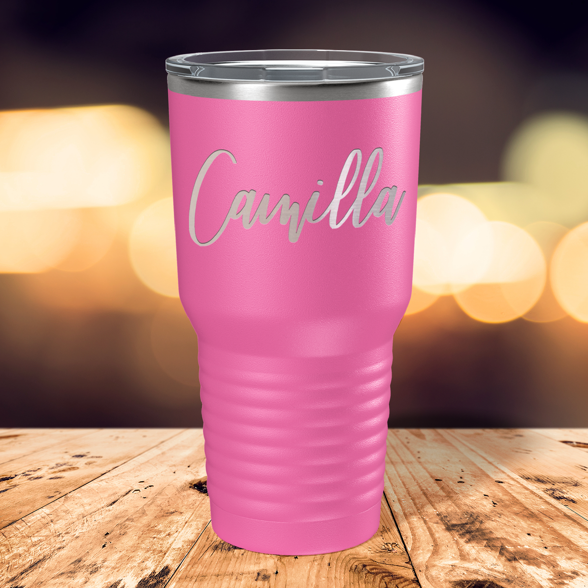 Personalized Pink 30oz Engraved Tumbler
