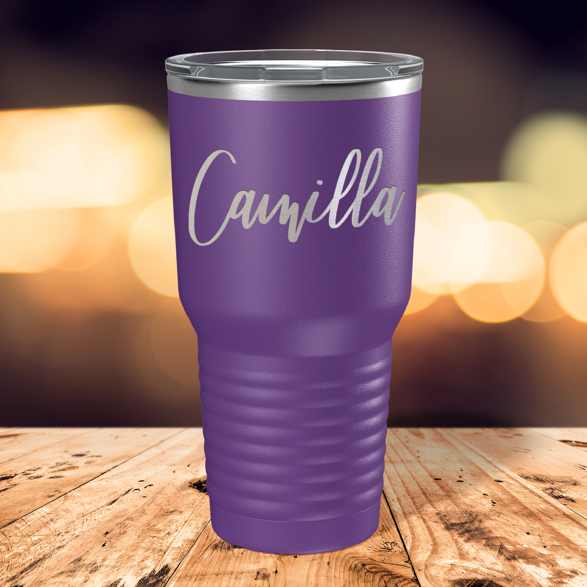 Personalized Purple 30oz Engraved Tumbler