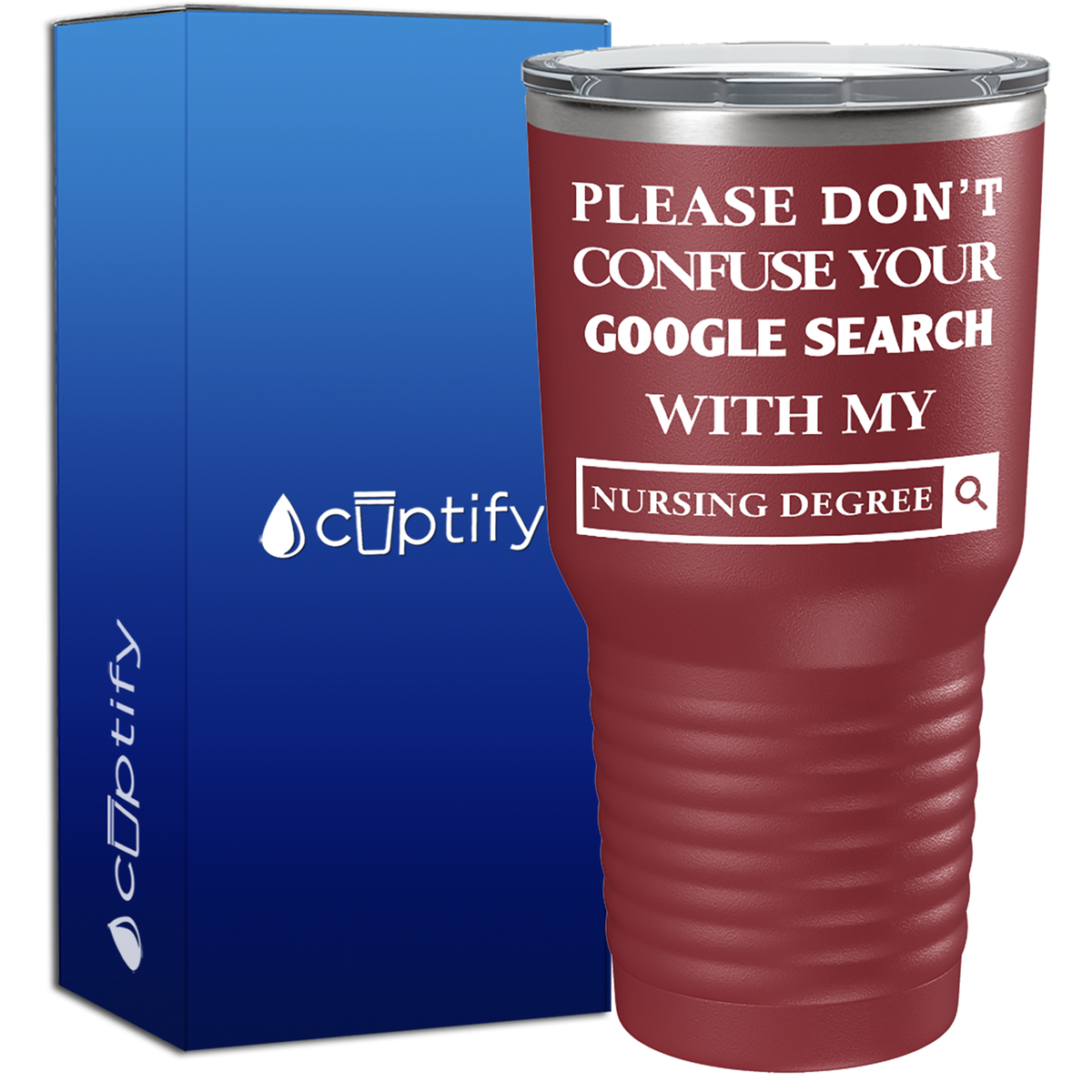 Google Search vs Nursing Degree  Nurse Tumbler