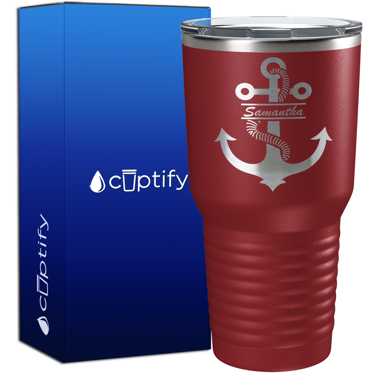 Personalized Anchor Rope 30oz Anchor Tumbler