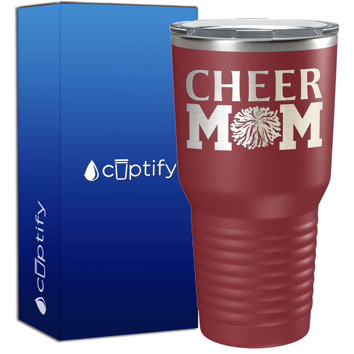 Cheer Mom Pom Pom 30oz Cheer Tumbler