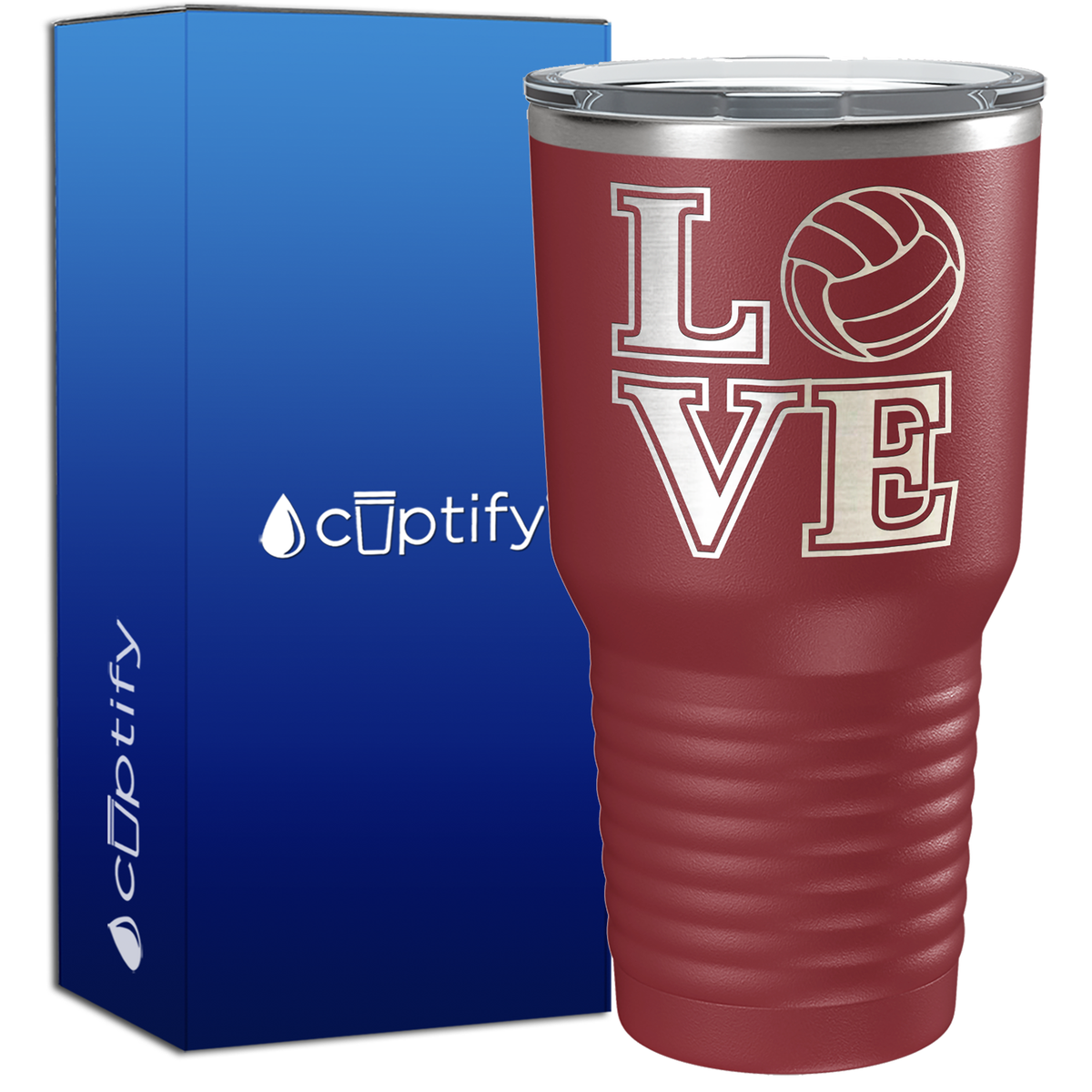 LOVE Volleyball 30oz Stainless Steel Tumbler