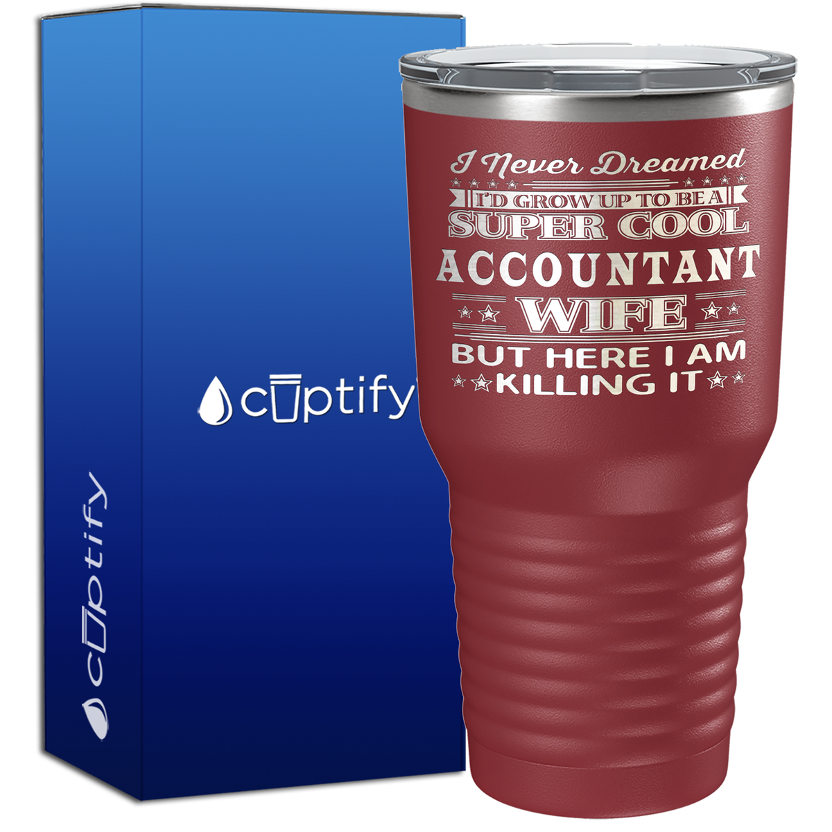 Accountant Wife on 30oz Stainless Steel Tumbler