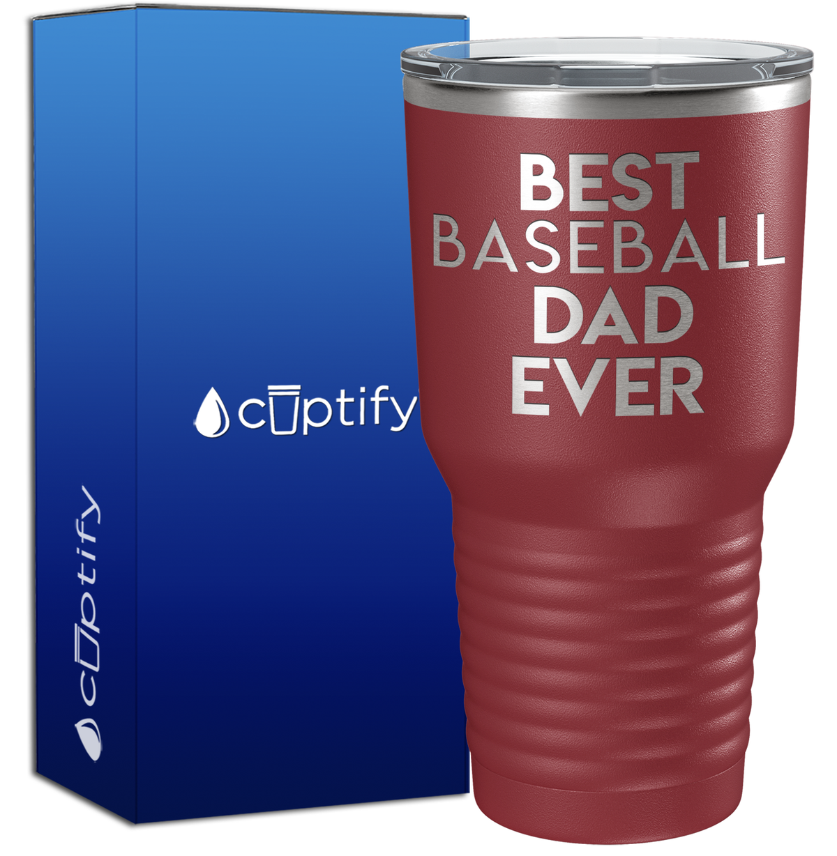 Best Baseball Dad Ever 30oz Baseball Tumbler