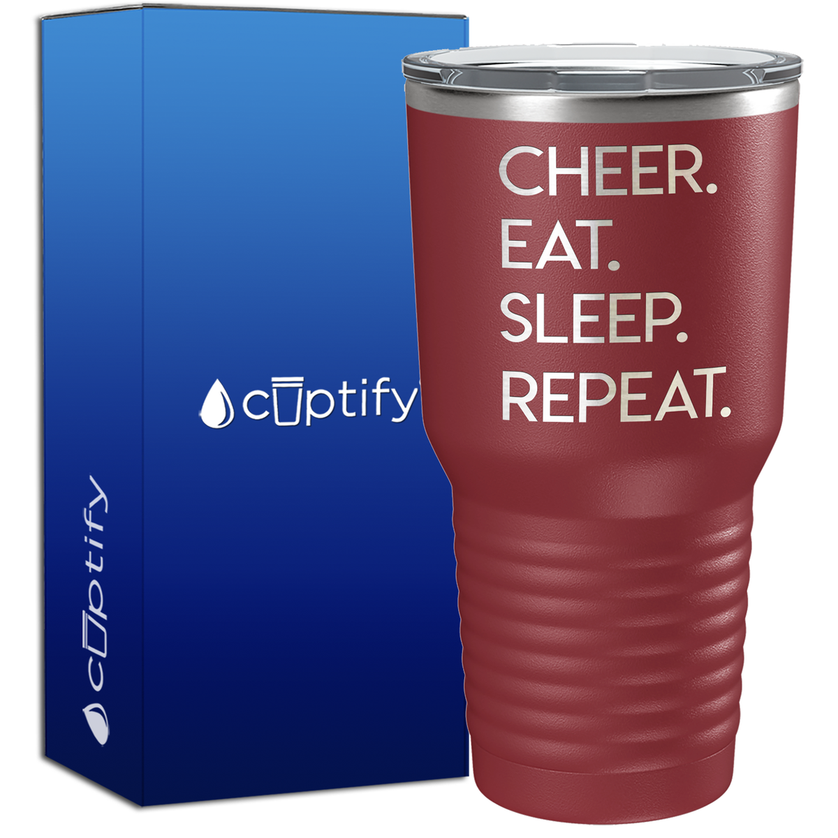 Eat Sleep Cheer Repeat 30oz Cheer Tumbler