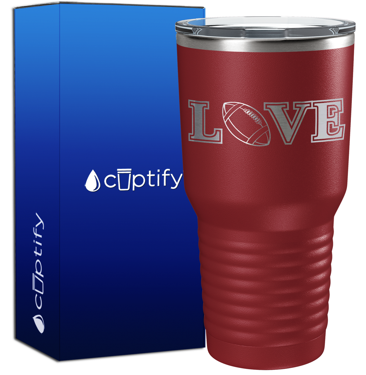 Football Love 30oz Football Tumbler