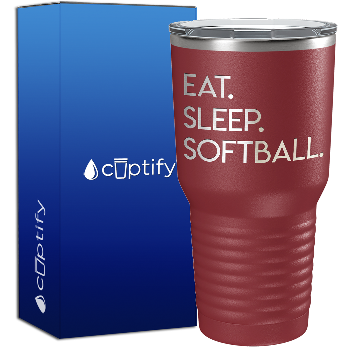Eat Sleep Softball 30oz Softball Tumbler