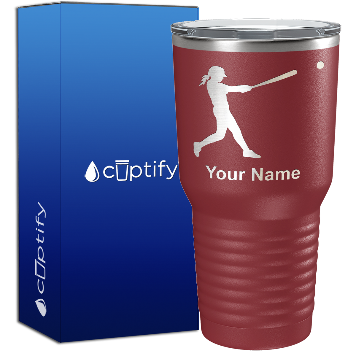 Softball Girl at Bat 30oz Softball Tumbler