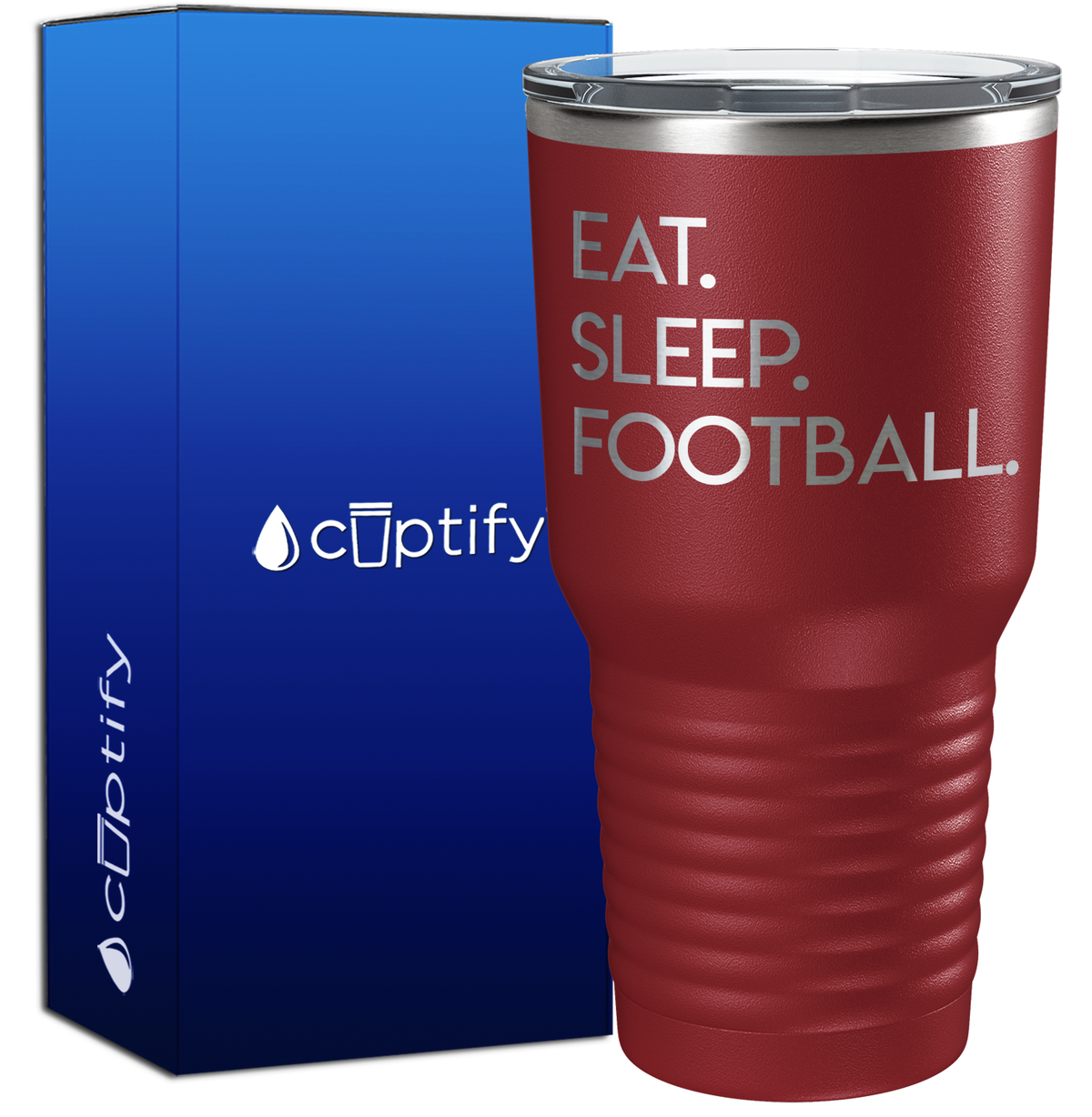 Eat Sleep Football 30oz Football Tumbler