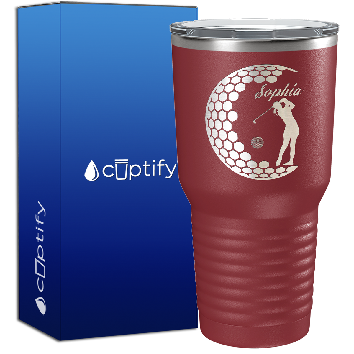 Personalized Women Golfer 30oz Golf Tumbler