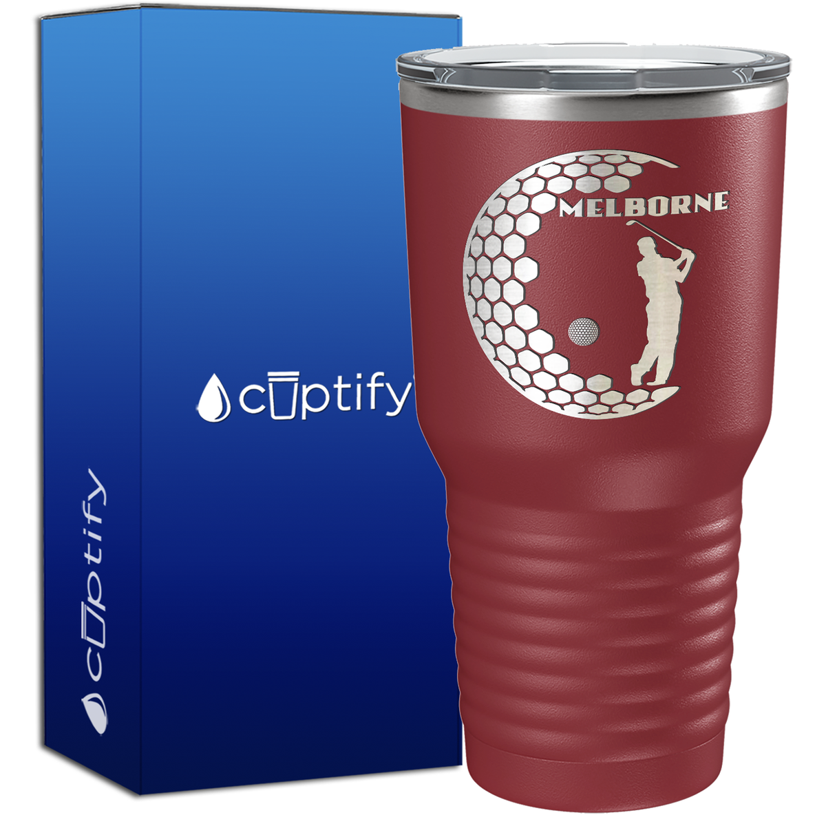 Personalized Golfer in Half Ball 30oz Golf Tumbler