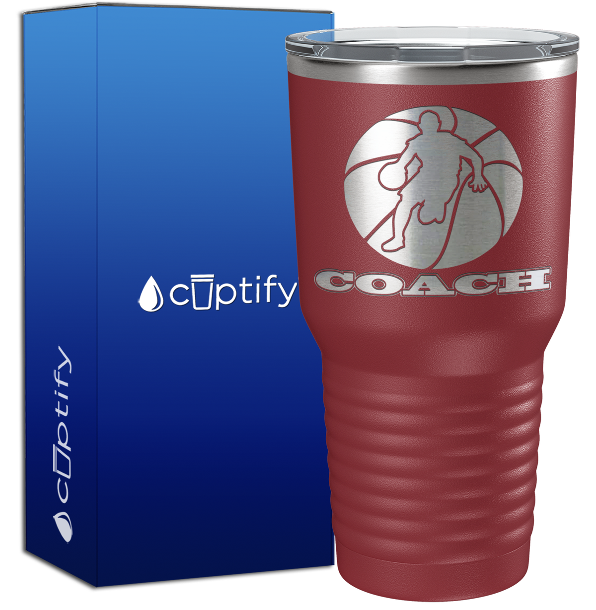 Basketball Coach Silhouette 30oz Coach Tumbler