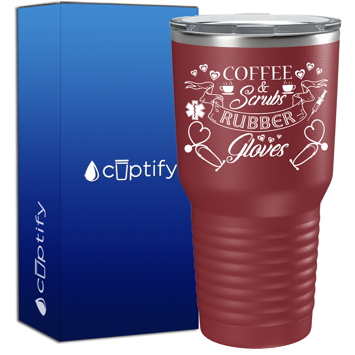 Coffee Scrubs and Rubber Gloves  Nurse Tumbler