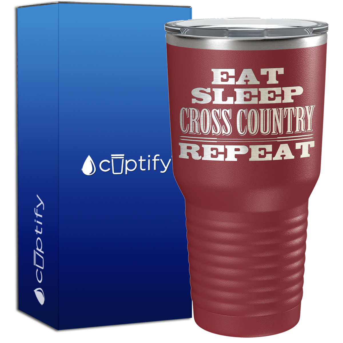 Eat Sleep Cross Country Repeat 30oz Cross Country Tumbler