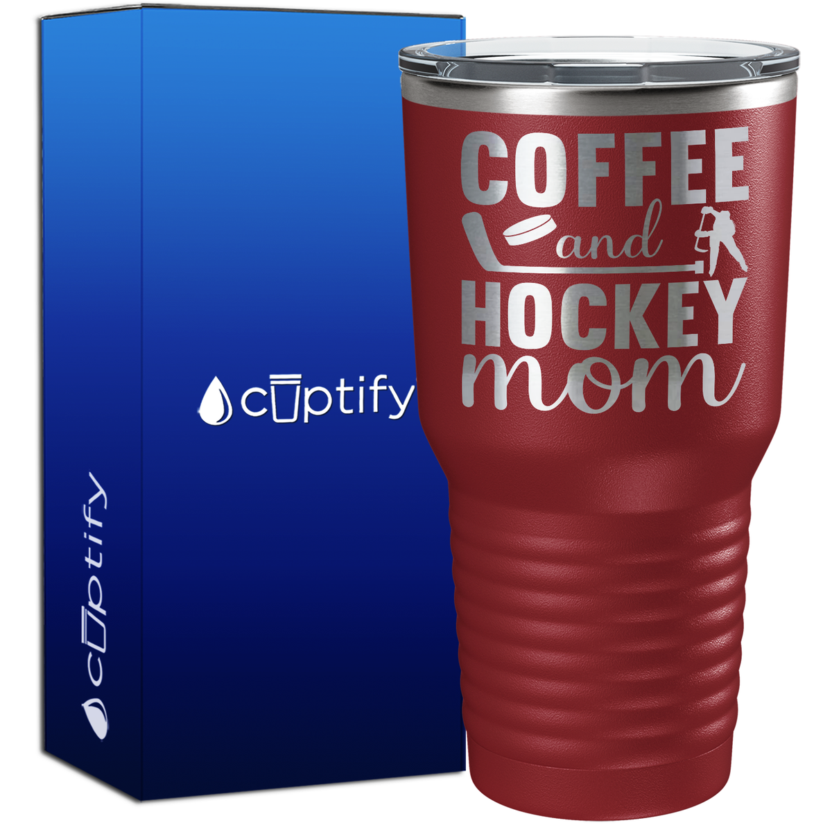 Coffee and Hockey Mom 30oz Hockey Tumbler