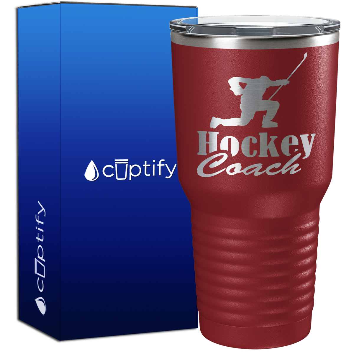 Hockey Coach Goal Pose 30oz Hockey Tumbler