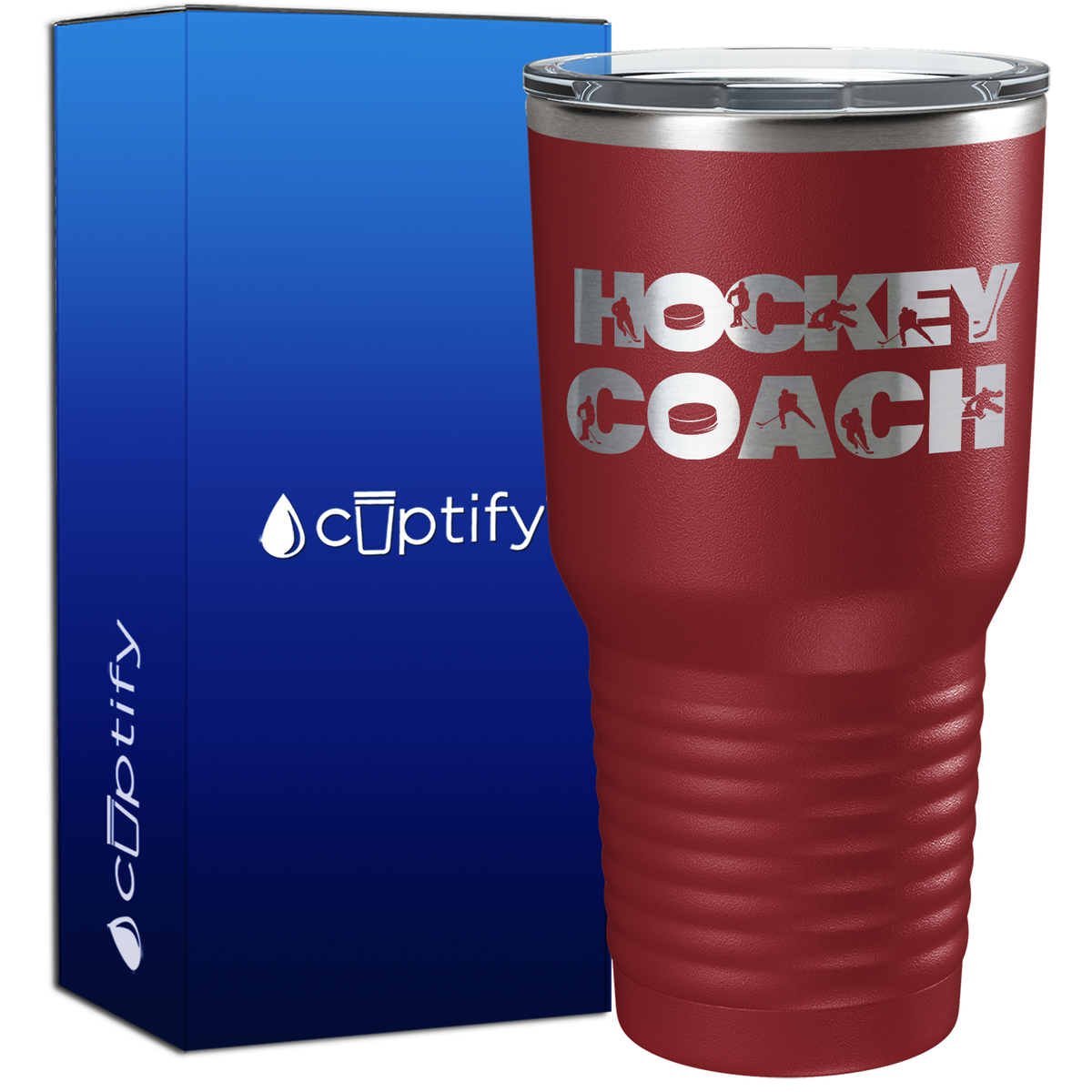 Hockey Coach Silhouettes 30oz Hockey Tumbler