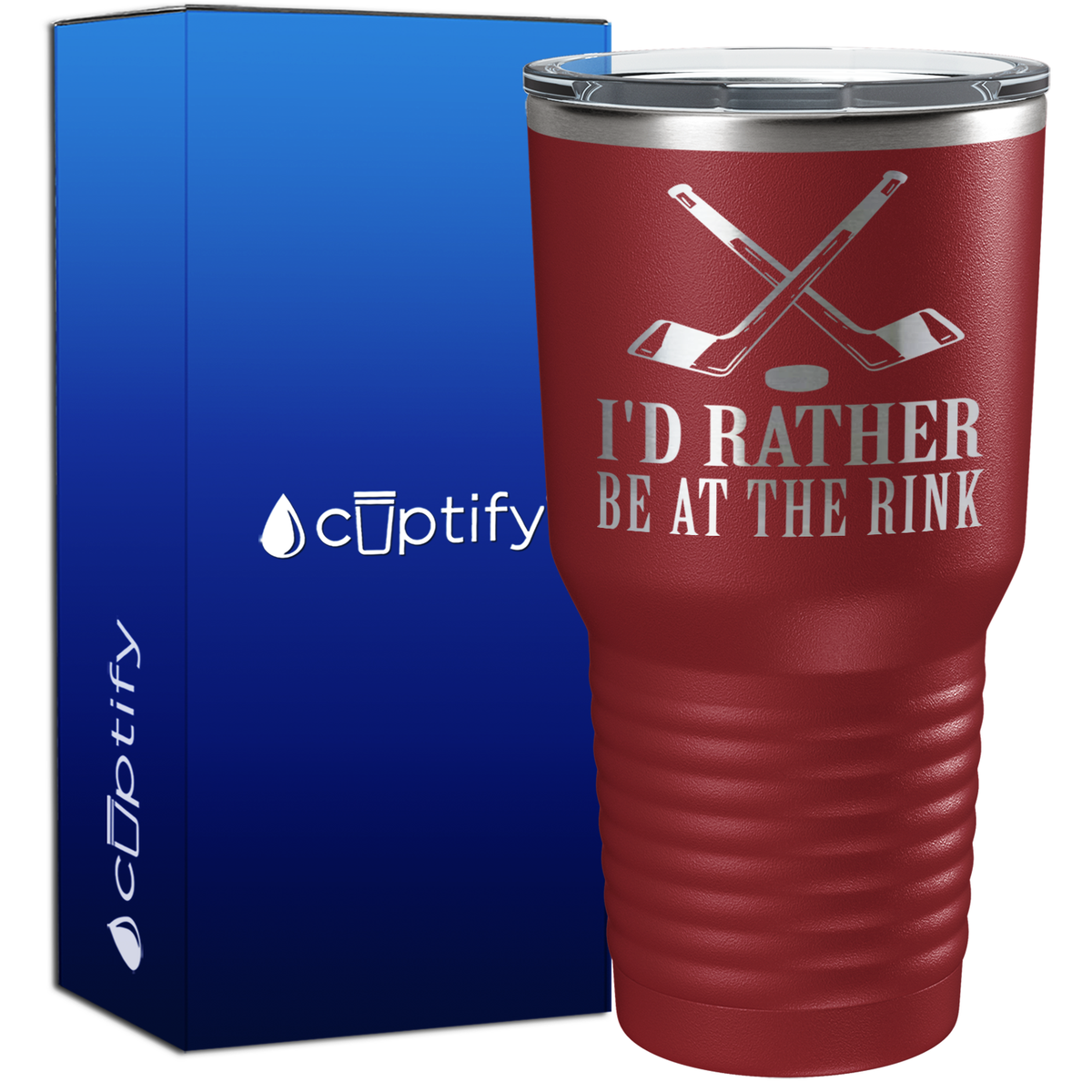 I'd Rather Be at the Rink 30oz Hockey Tumbler