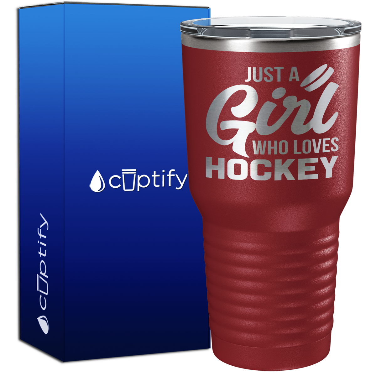 Just a Girl Who Loves Hockey 30oz Hockey Tumbler